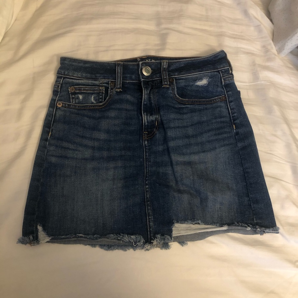 American eagle denim mini skirt